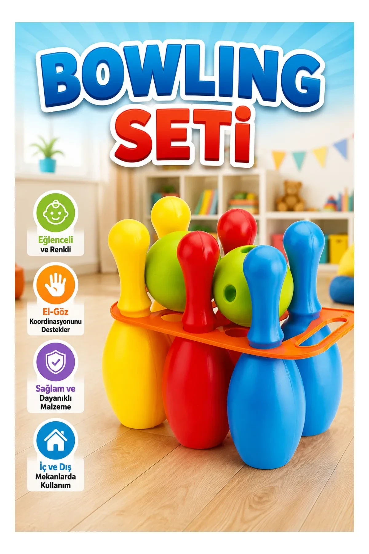6070 Bowling Seti -Dolu Oyuncak