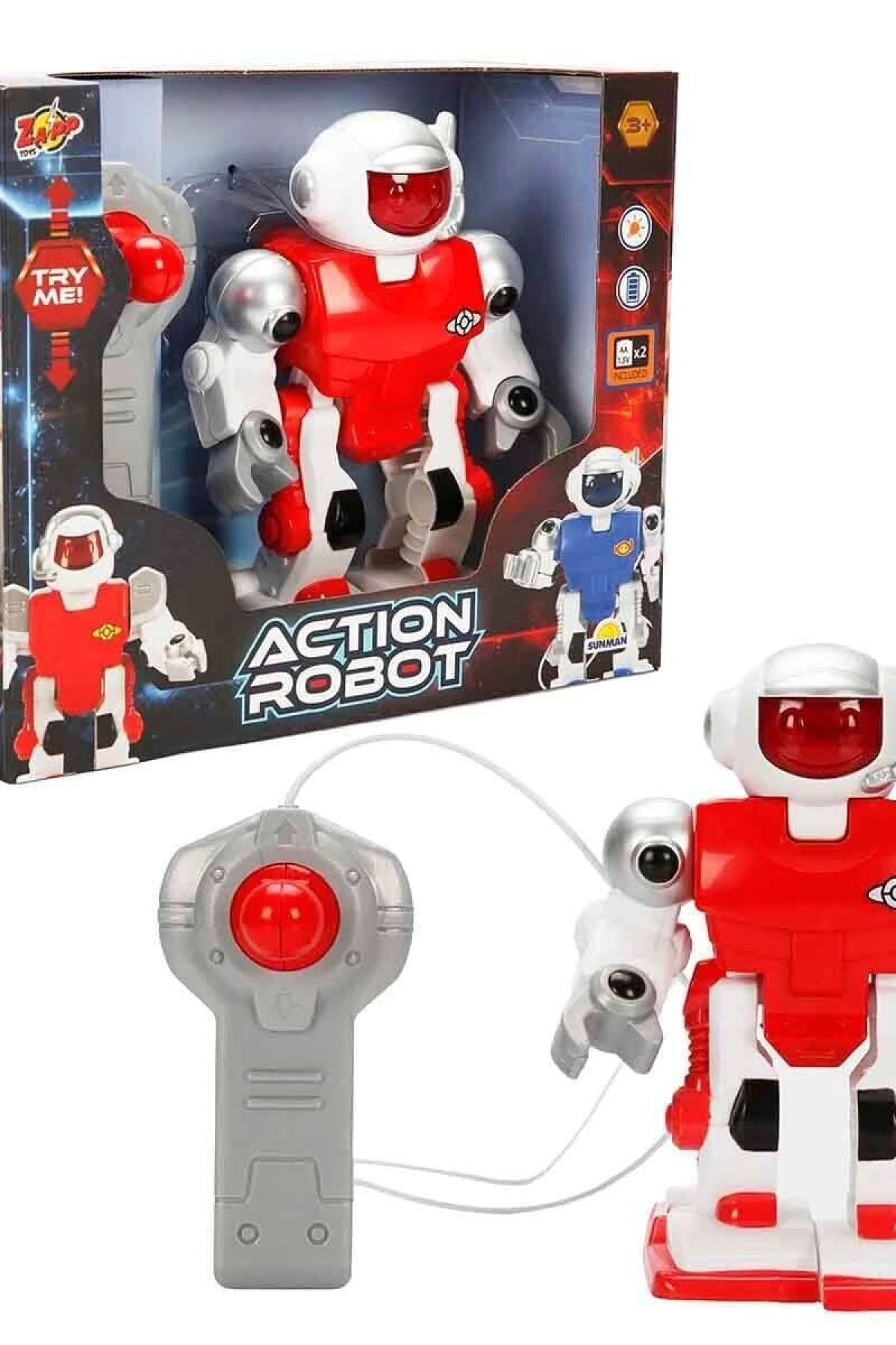 6534 SUN-SABC-ZAP-KK MİNİ ACTION ROBOT IŞIKLI 2A