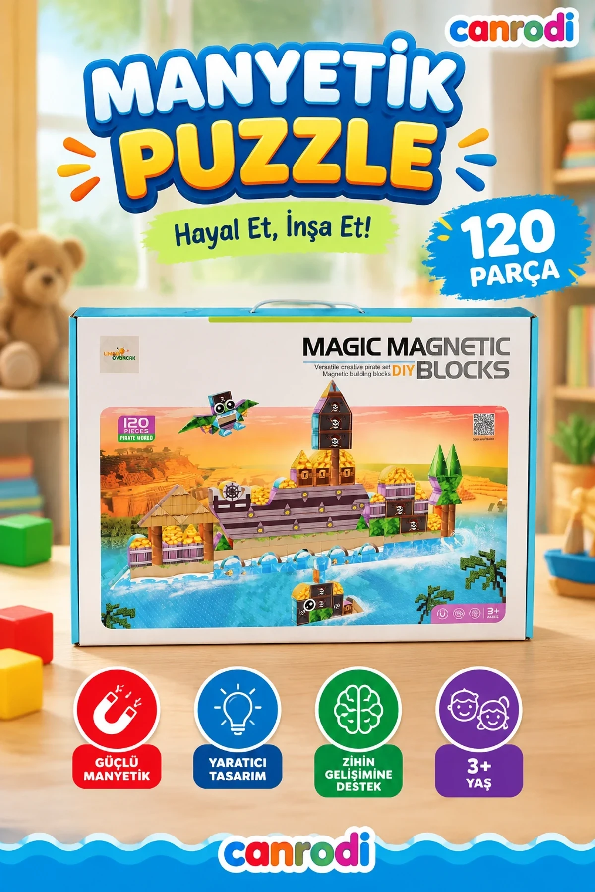 6600 MANYETİK PUZZLE 120 PARÇA