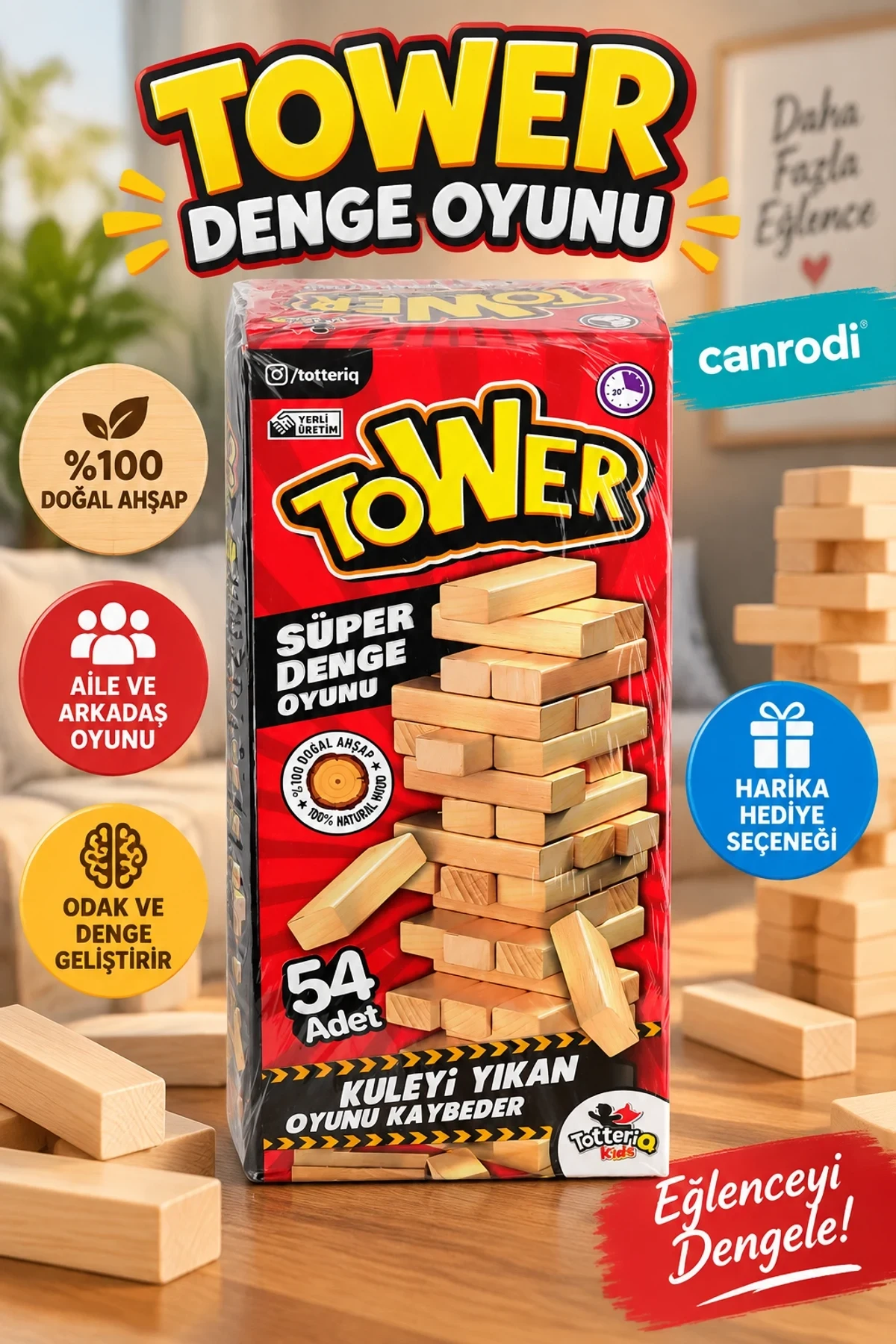 7314 Tower Denge Oyunu 54 Parça -canrodi