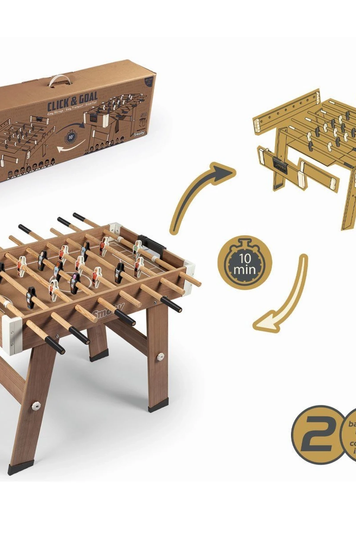 7600620700 SMOBY CLİCK GOAL SOCCER TABLE