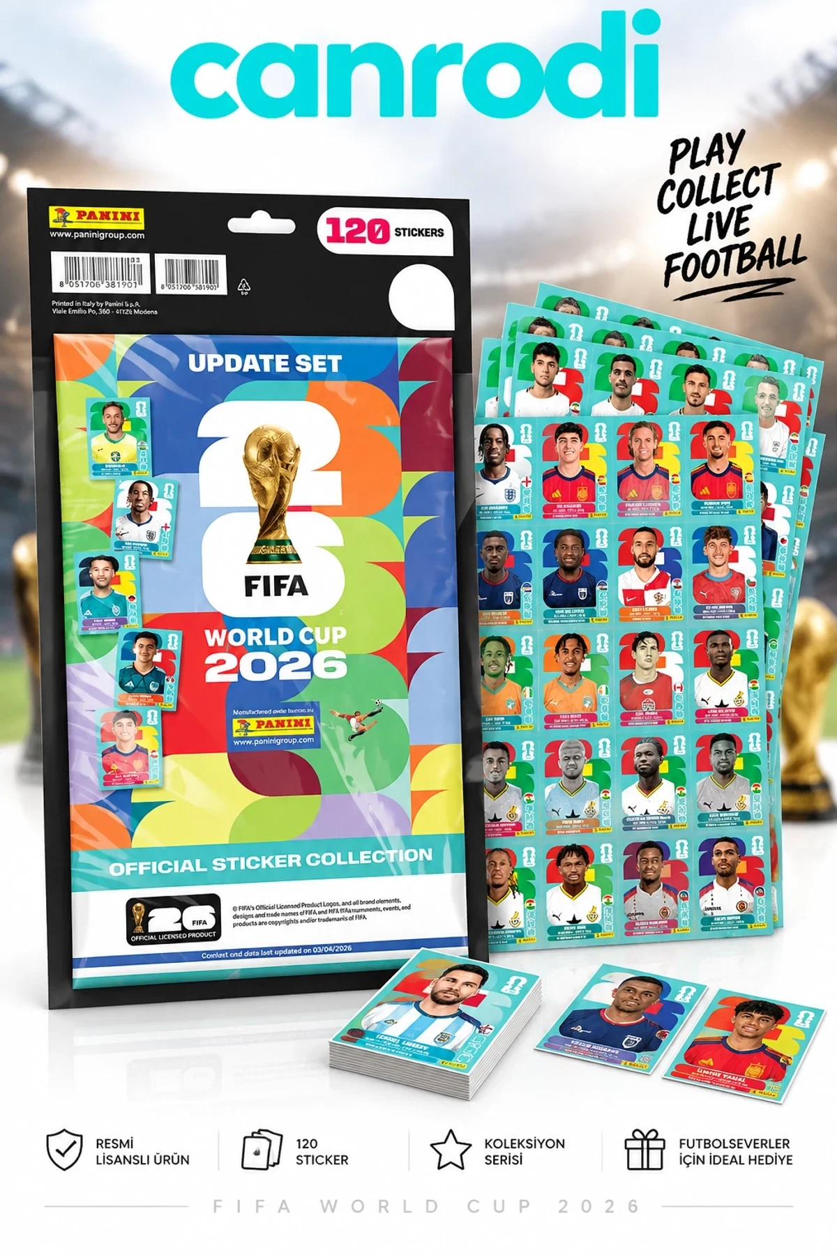 8040 FİFA WORLD CUP 2026 UPDATE SET STİCKER CALLECTİON