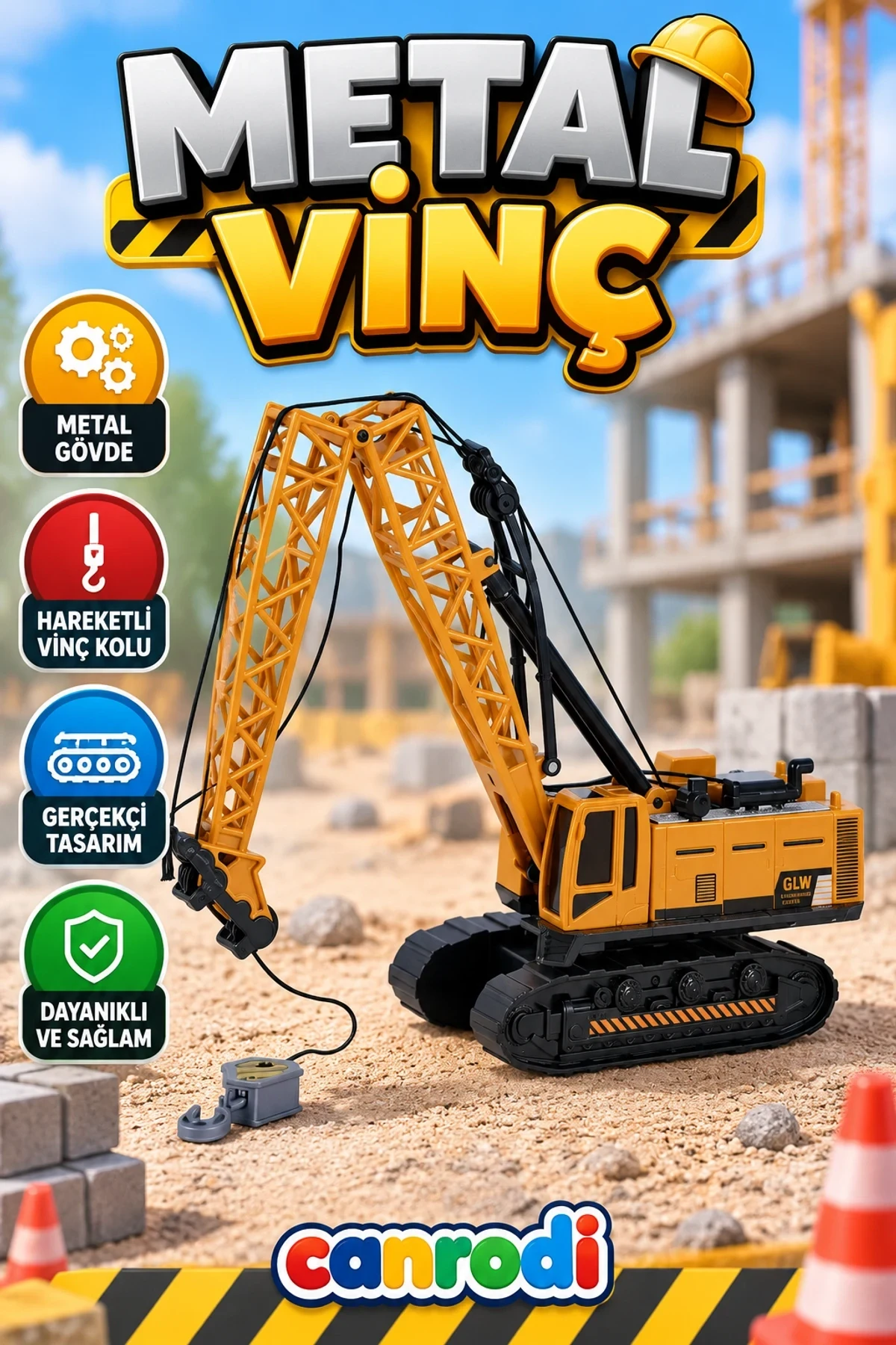 8892 METAL VİNÇ SETİ DİSPLAYDE