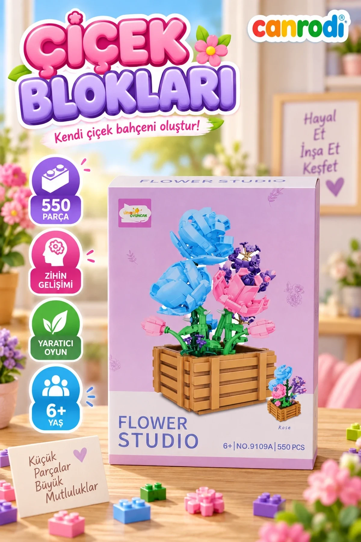 9109A ÇİÇEK BLOKLARI 550 PARÇA
