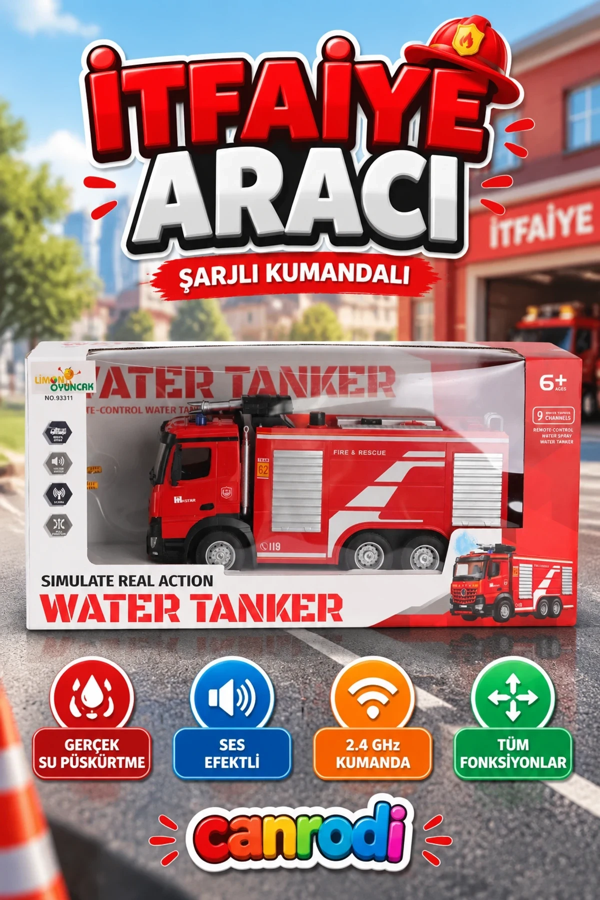 93311 ŞARJLI KUMANDALI İTFAİYE ARACI