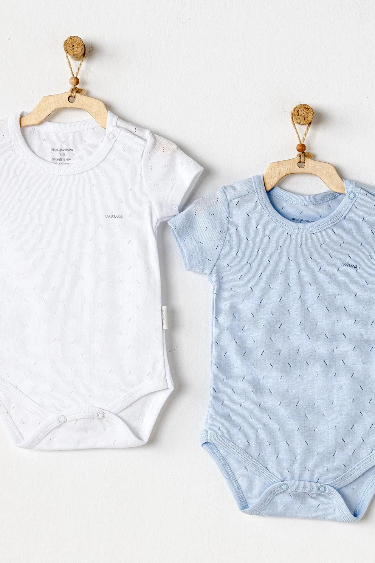 Andywawa Ac25554 Sleeve Jacquard 2li Basic Body Blue White