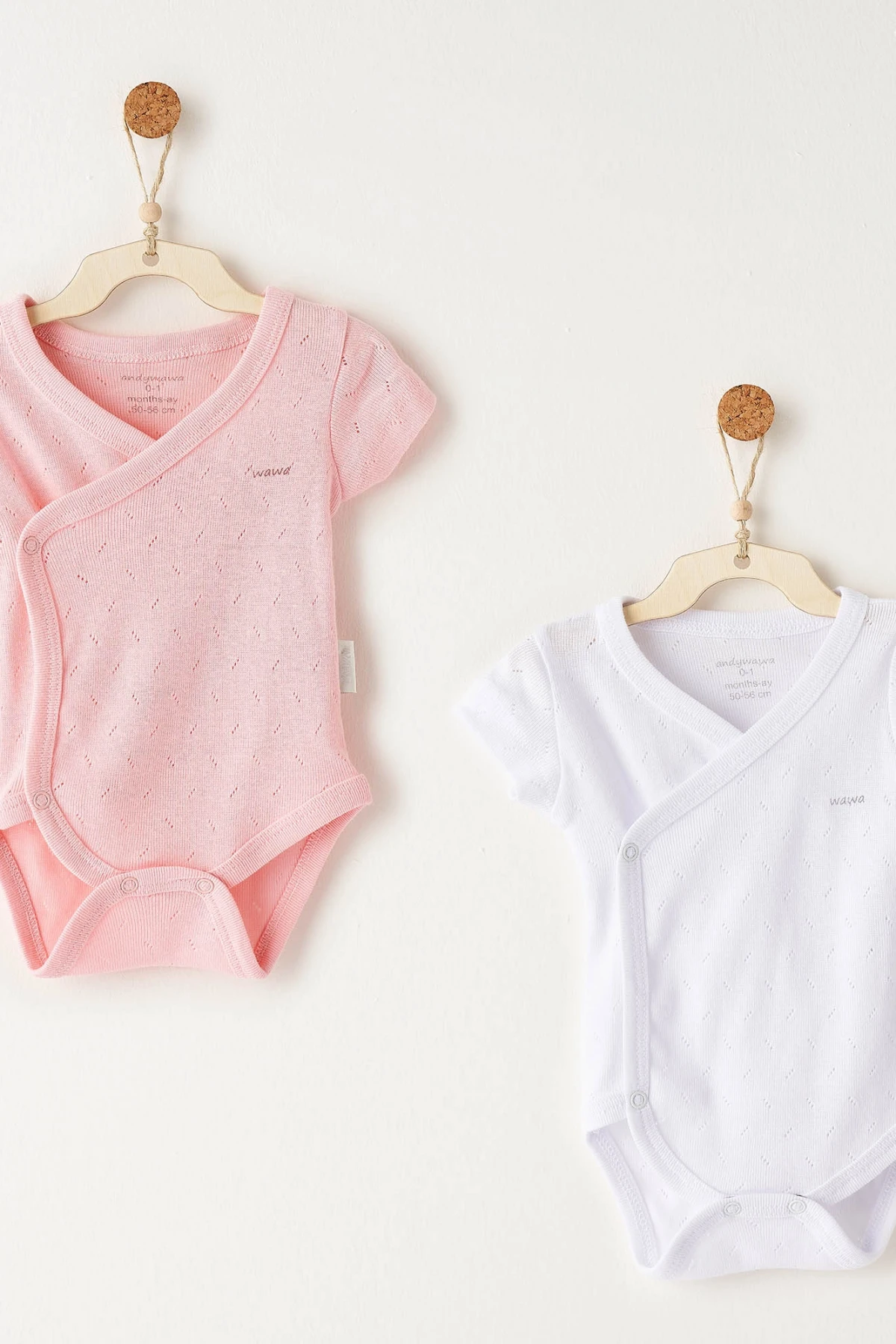 Andywawa Ac25555 Jacquard Basic 2li Zıbın Body Dark Pink White