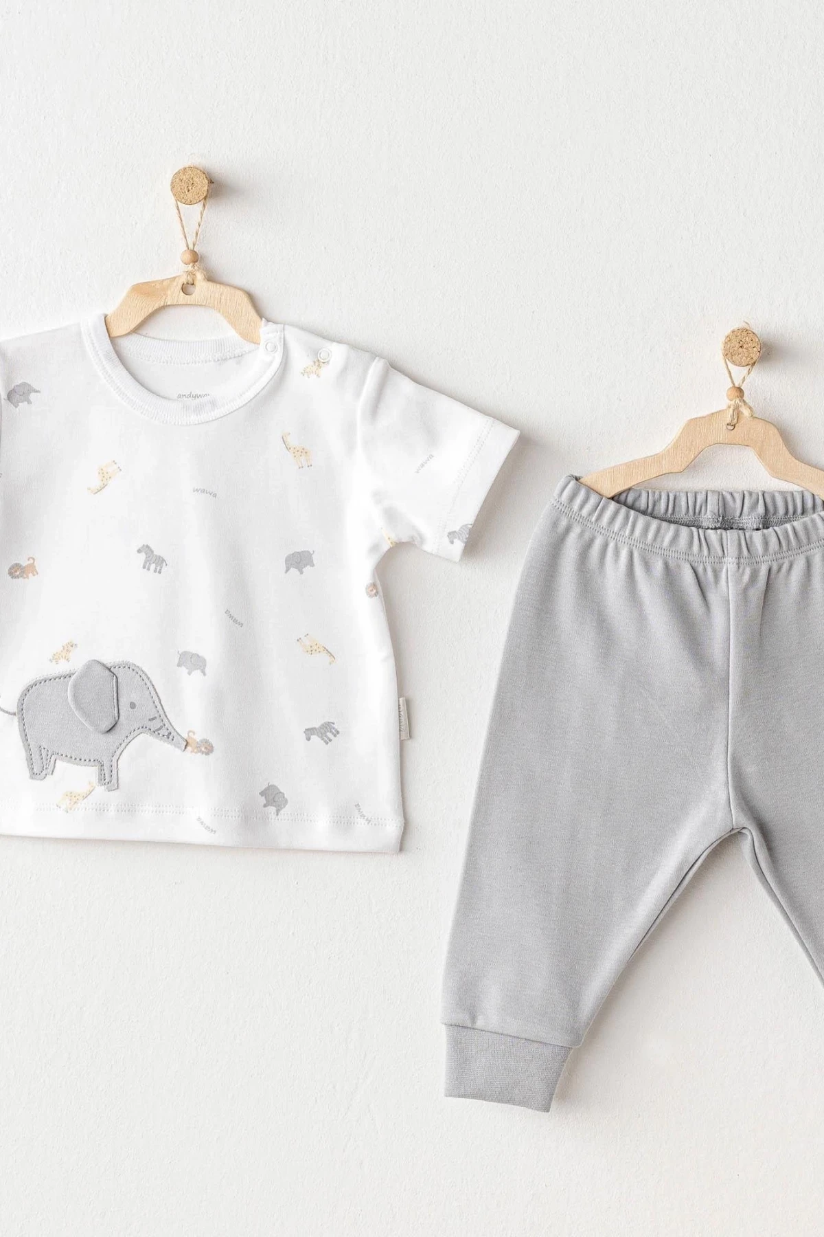 Andywawa Ac25809 Little King 2li Takım Grey