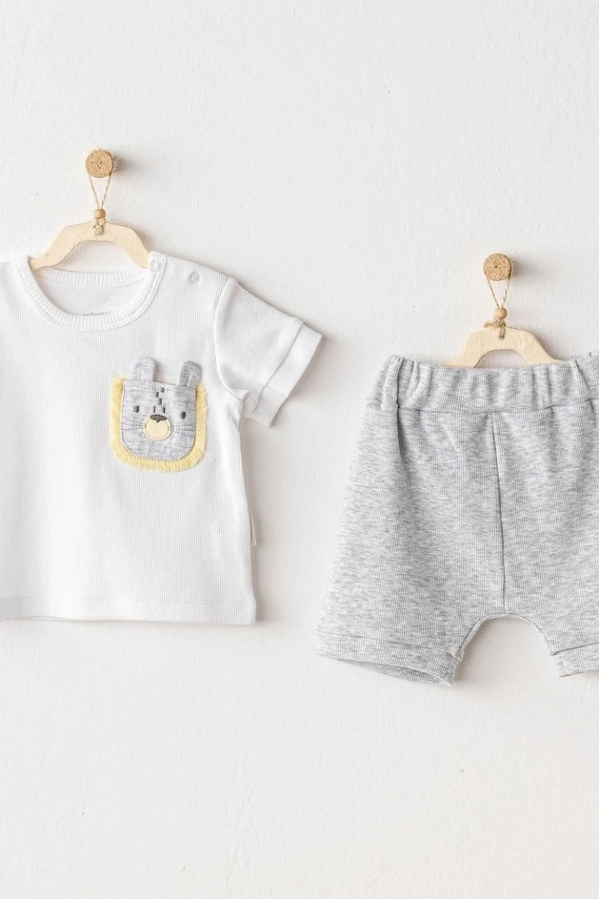 Andywawa Ac25812 Little King 2li Bebe Takım Grey