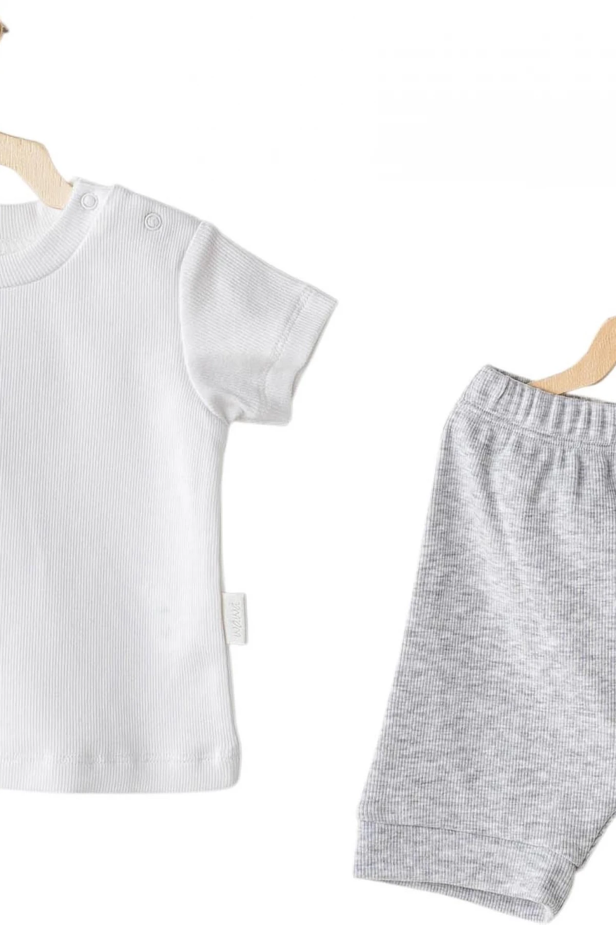 Andywawa Ac25894 2li Basic Bebe Takım Grey Melange