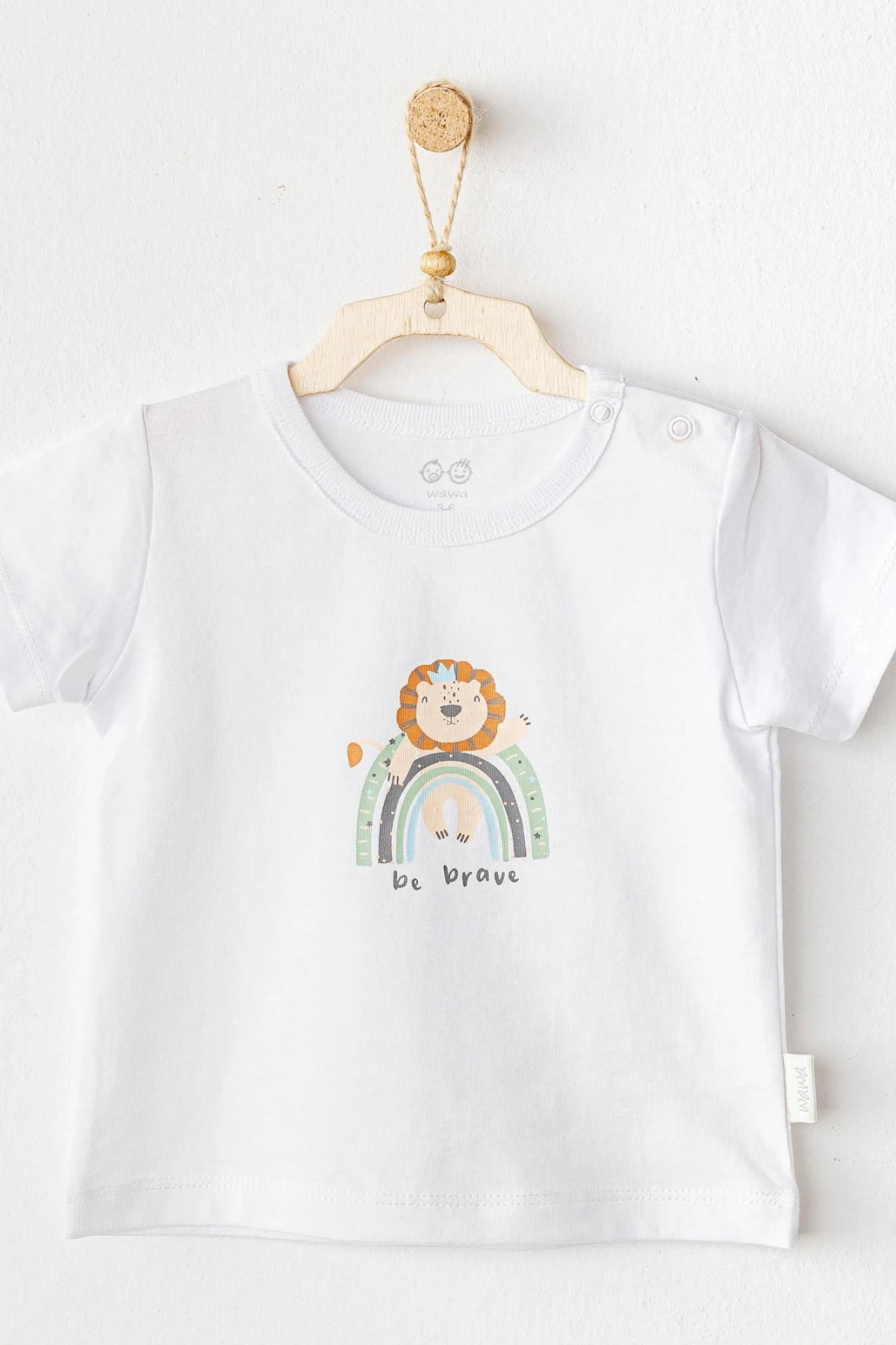 Andywawa Ac25977 Casual Bebek Tshirt White
