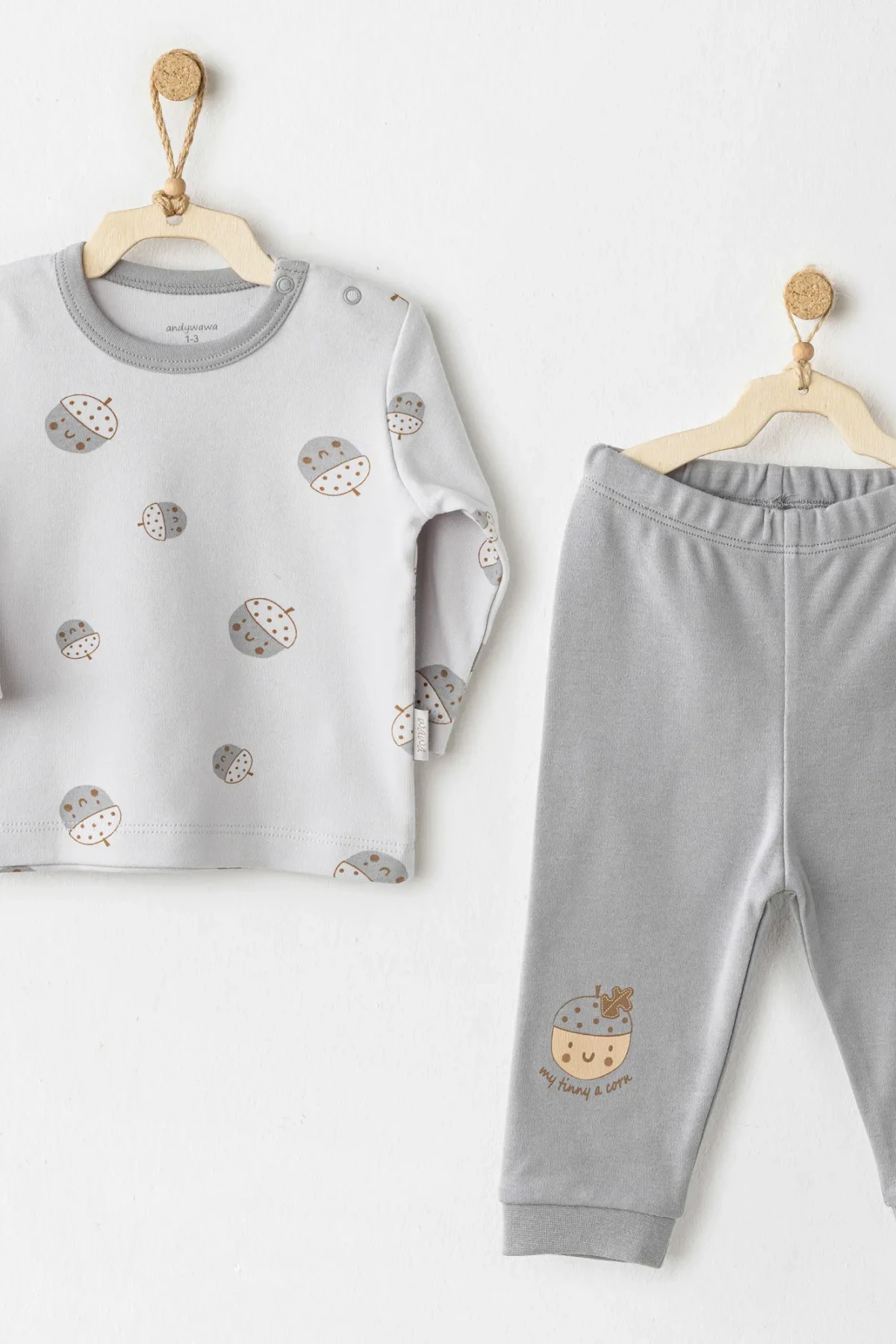 Andywawa Ac26105 Hello Autumn 2li Takım Grey