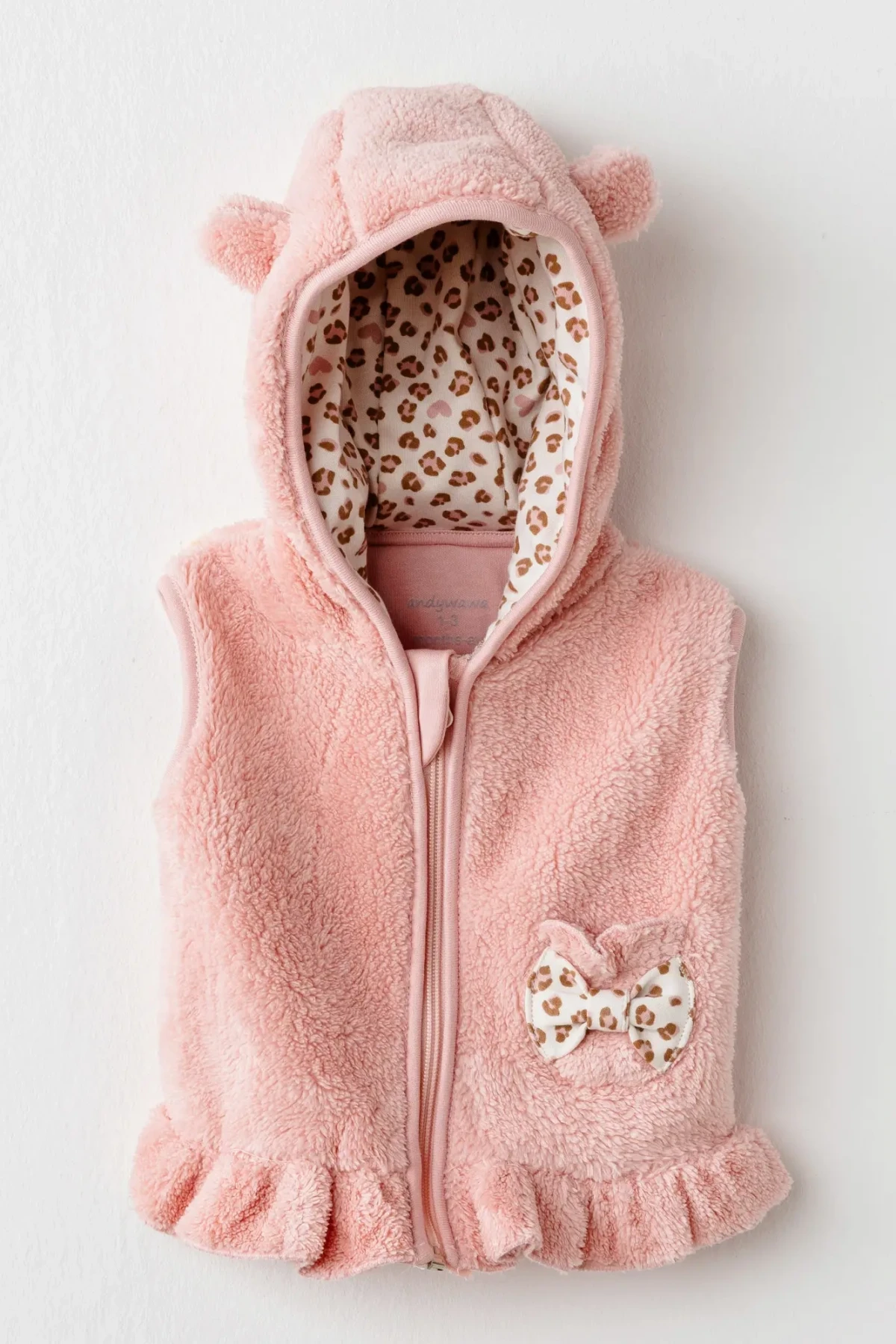 Andywawa Ac26234 Little Leopard Yelek Pink