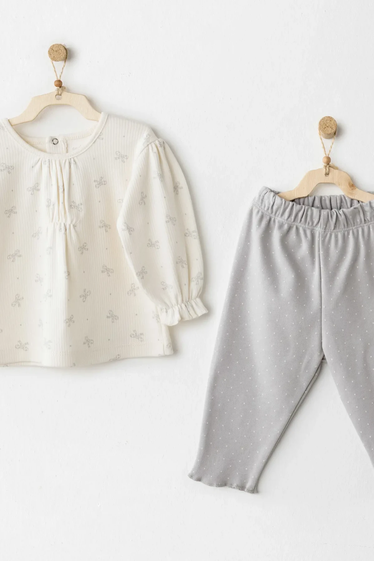 Andywawa Ac26253 Baby Bow Bliss 2li Takım Ekru