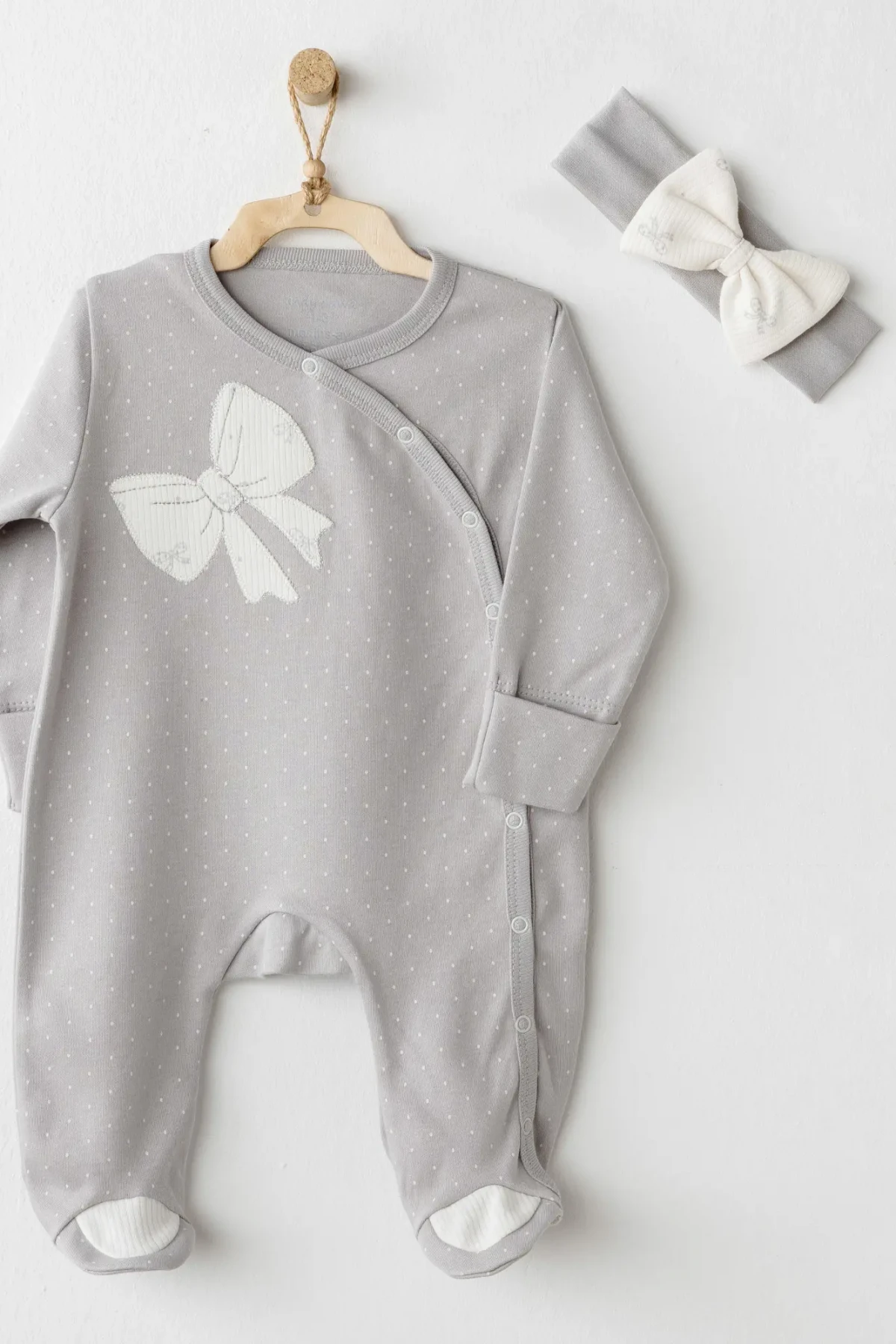 Andywawa Ac26254 Baby Bow Bliss Tulum Takım Grey