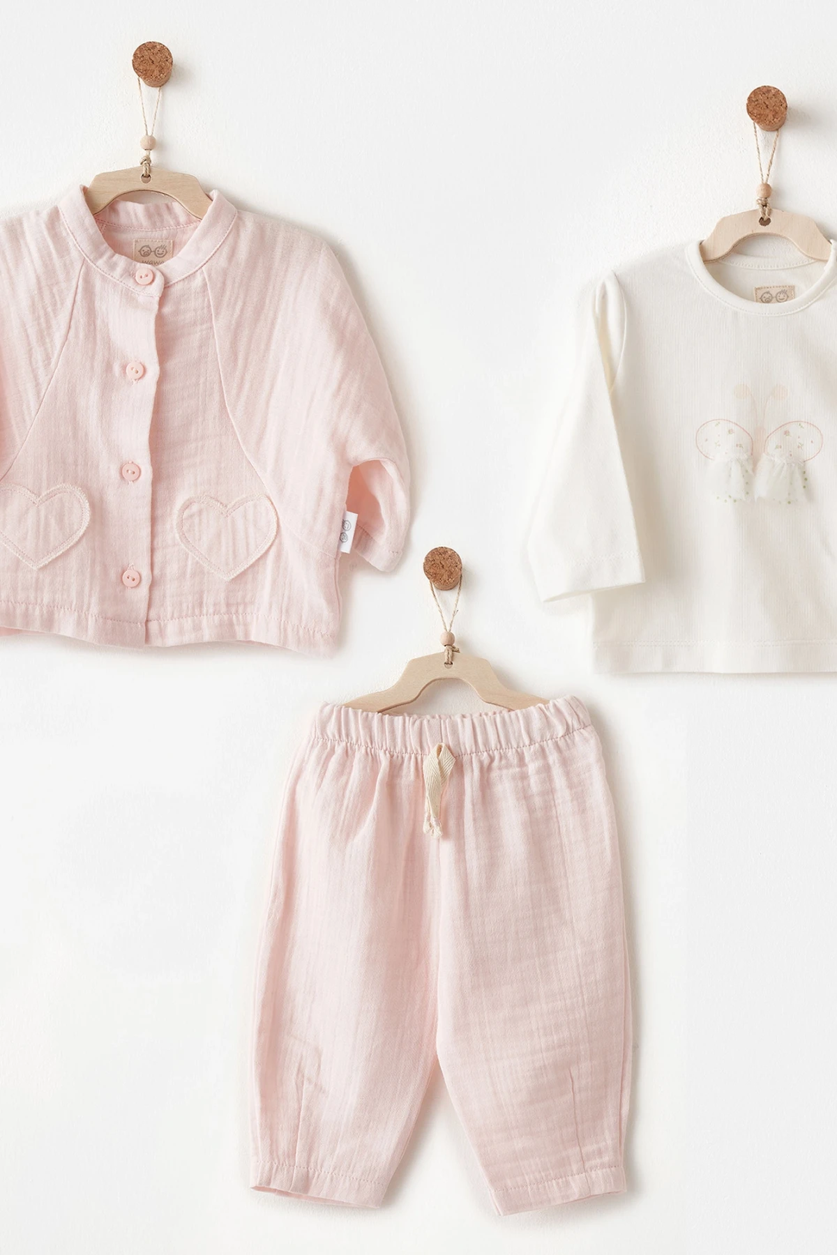 Andywawa Ac26621 Lovely Day 3lü Takım Pink