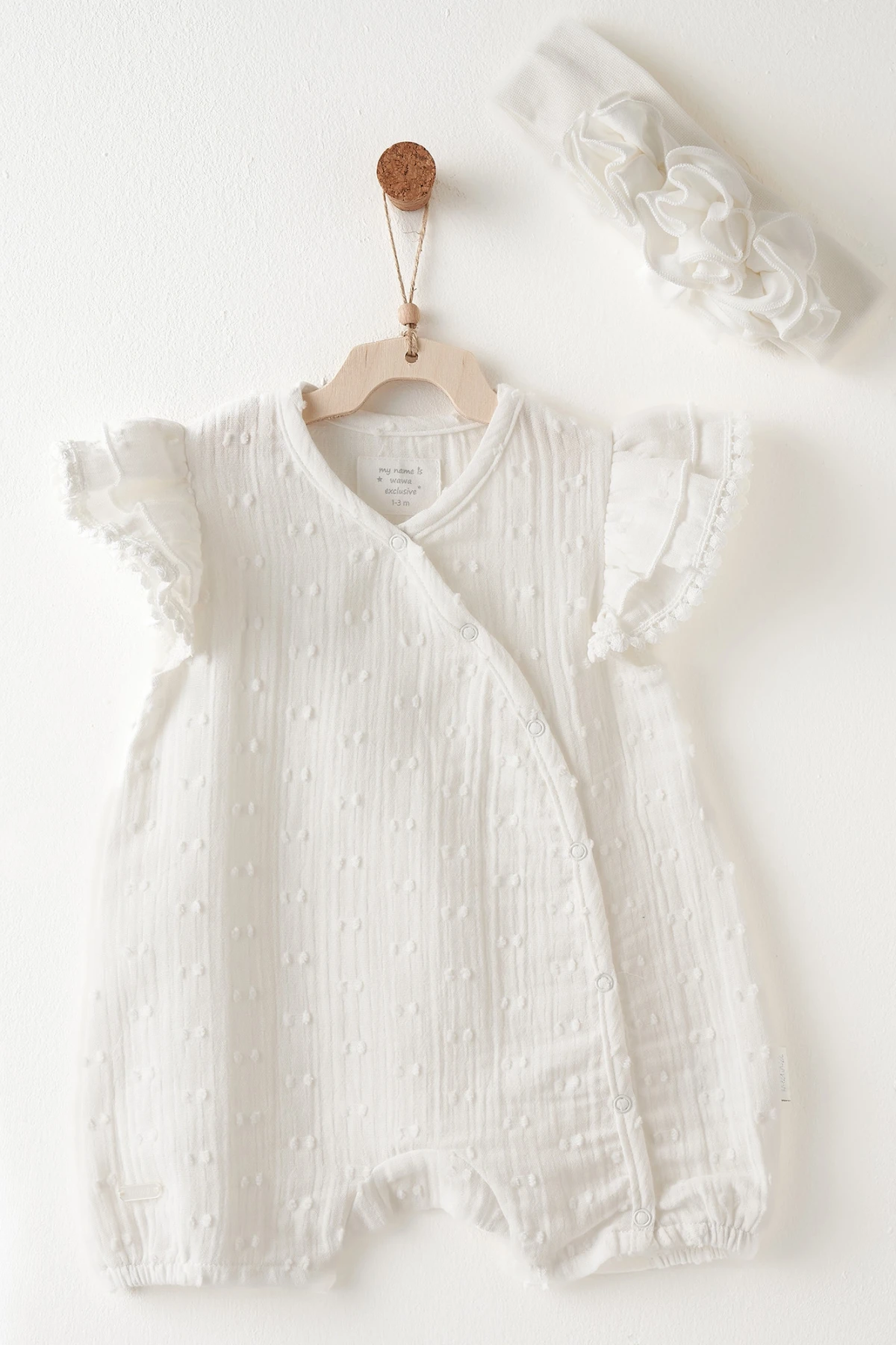 Andywawa Ac26642 Baby Chic Tulum Takım Ekru