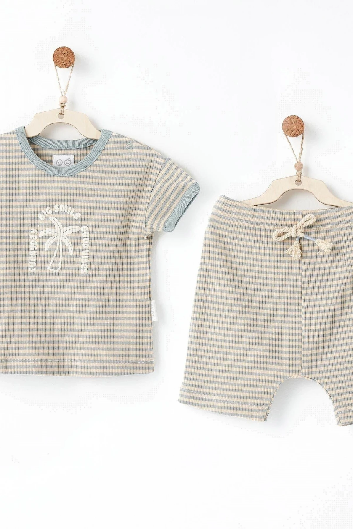 Andywawa Ac26672 Bamboo Striped 2li Takım Blue