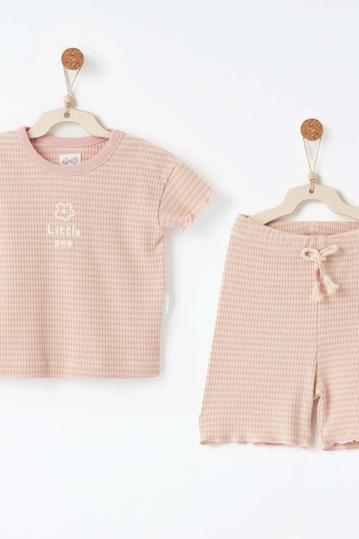 Andywawa Ac26674 Bamboo Striped 2li Takım Pink
