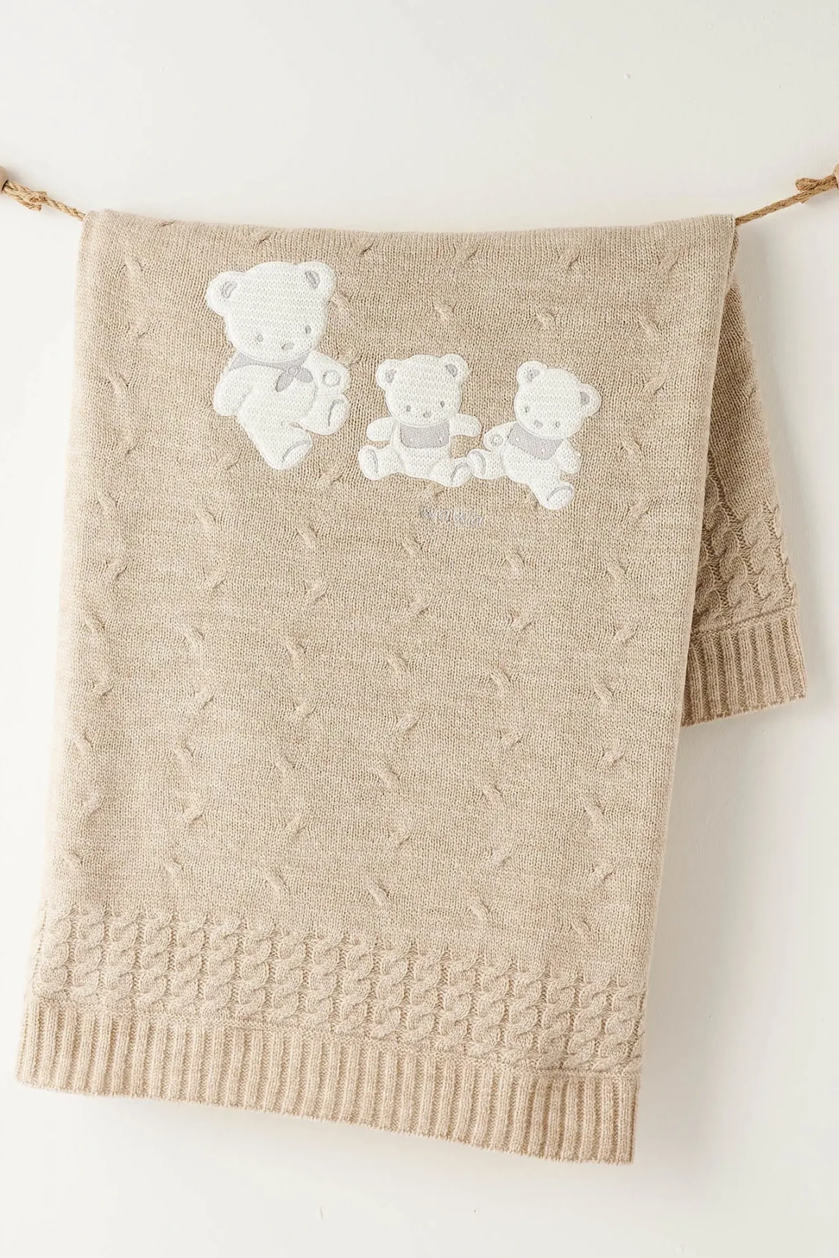 Andywawa Bebek Tri̇ko Battani̇ye  85x100 Ac26341 Beige Melange