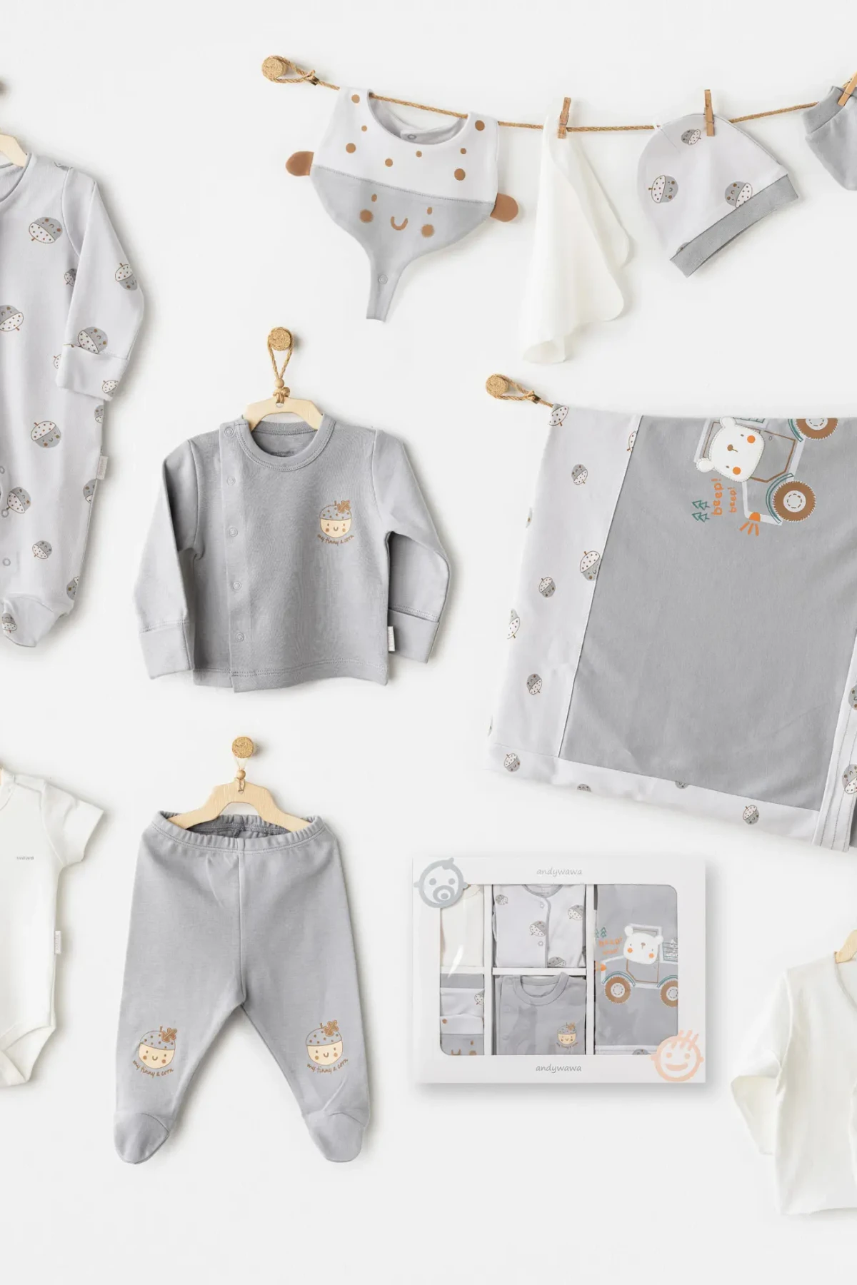 Andywawaw Ac26101 Hello Autumn 10lu Hastane Çıkışı Grey