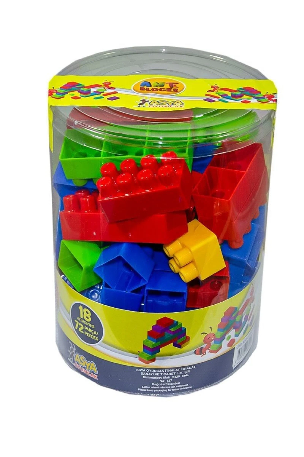 ANT072 Ant Blocks Ast 72 Parça - Asya Oyuncak