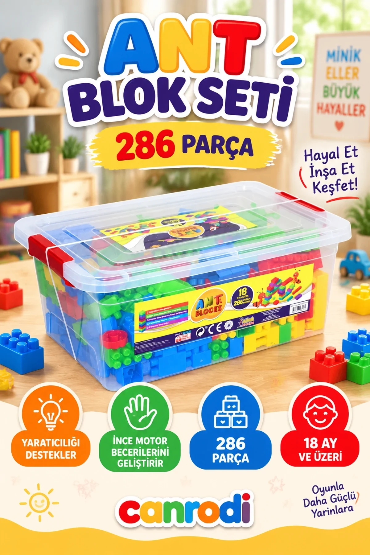 ANT286 Asya, Ant Blok Seti 286 Parça