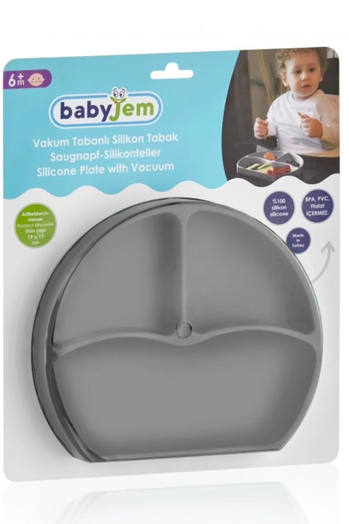 Babyjem Silikon Tabak 715 Gri