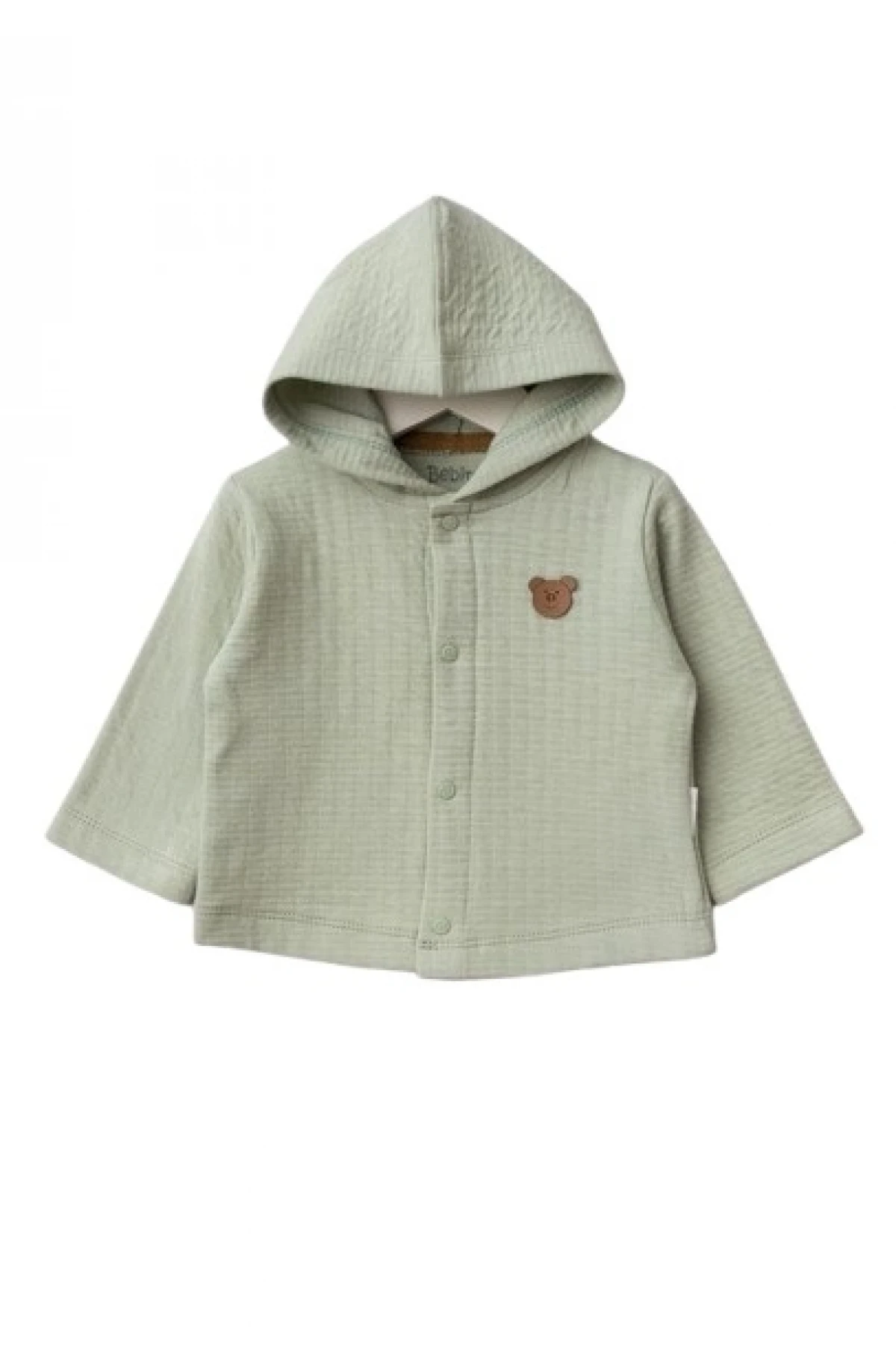 Bebitof Kapüşonlu Bebek Hırka 80153 Mint
