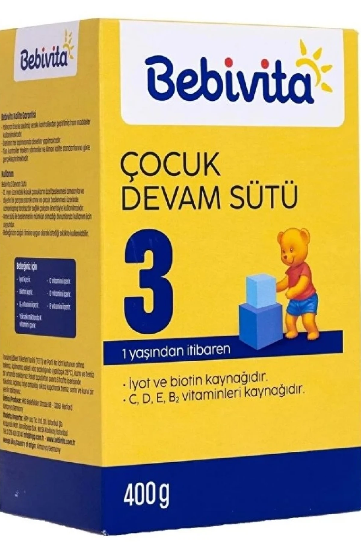 Bebivita Bebek Devam Sütü 3 400 Gr