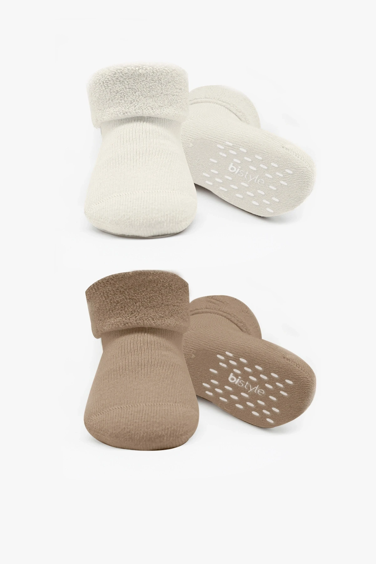 Bistyle 2li Havlu Soket Kaymaz Basic Girl 10507 Bej