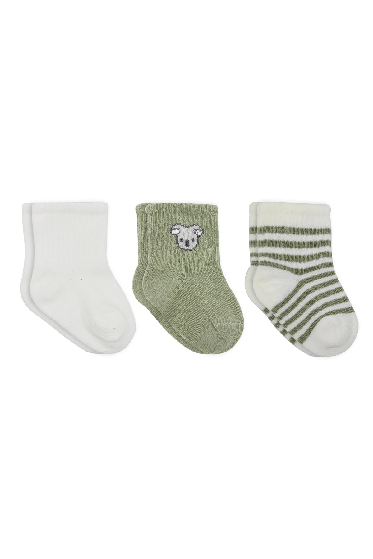 Bistyle Koala Boy 3lü Penye Soket Çorap 10133 Ekru