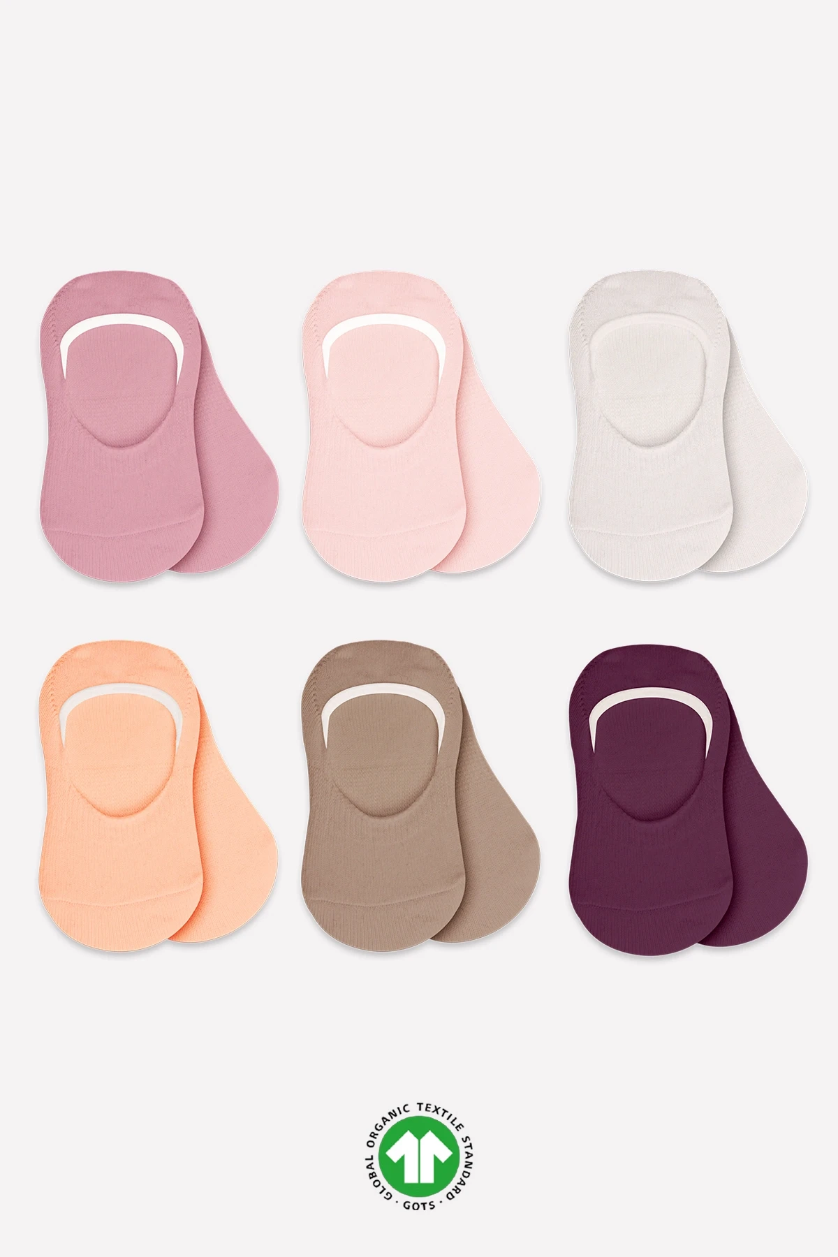 Bistyle Mix Babet Çorap 6lı Bs30101m Gül Kurusu