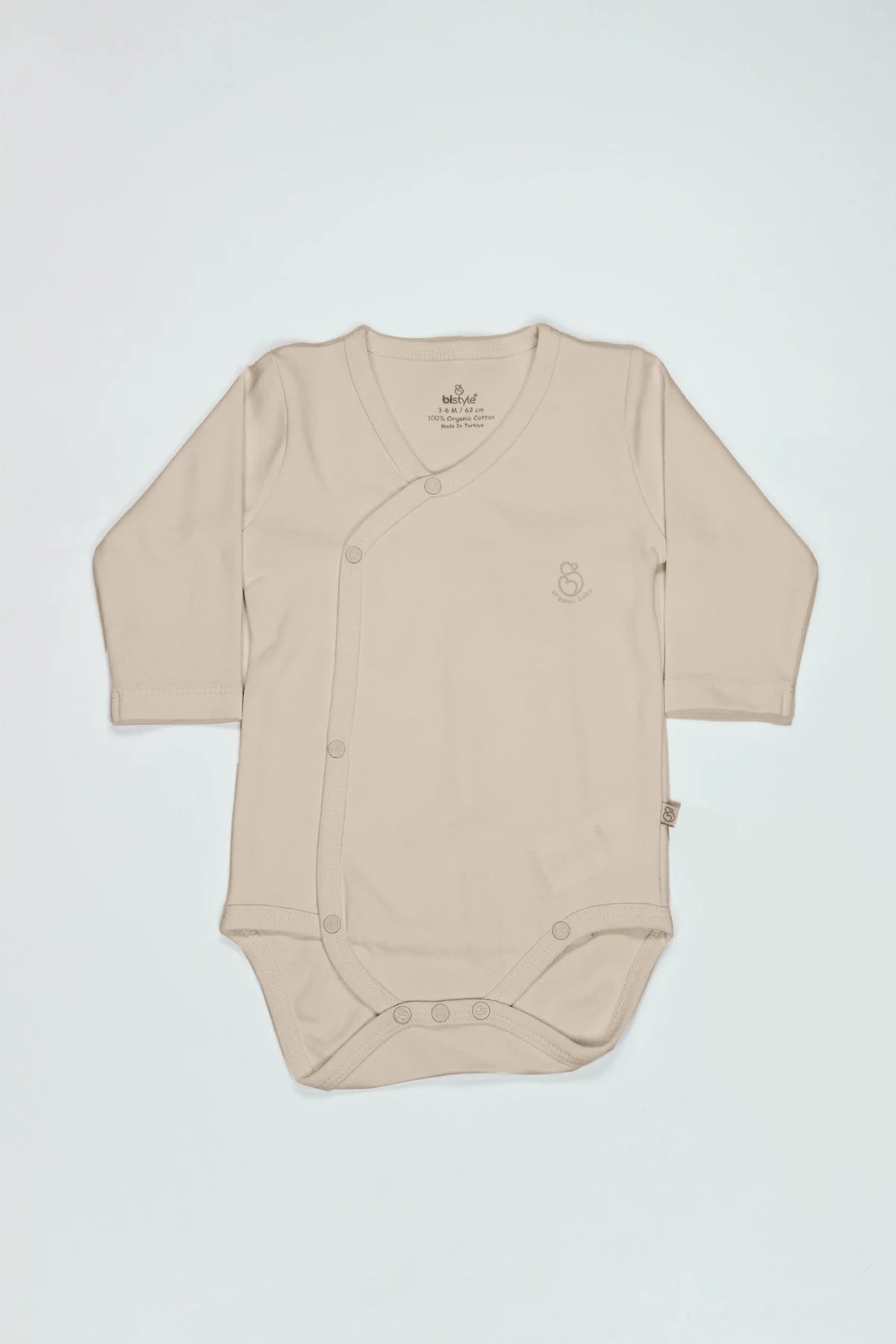 Bistyle Organik Natural Basic Style Kruvaze Uzun Kol Body Bs17102 Bej
