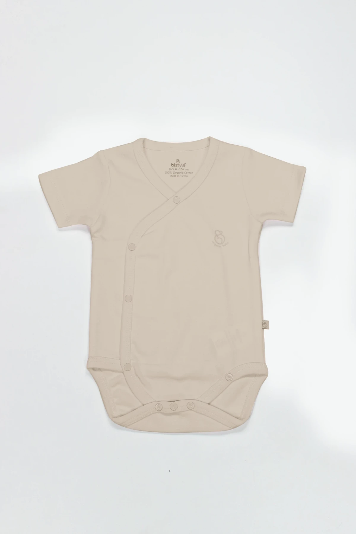 Bistyle Organik Natural Basic Style Kruvaze Yarım Kol Body Bs17101 Bej