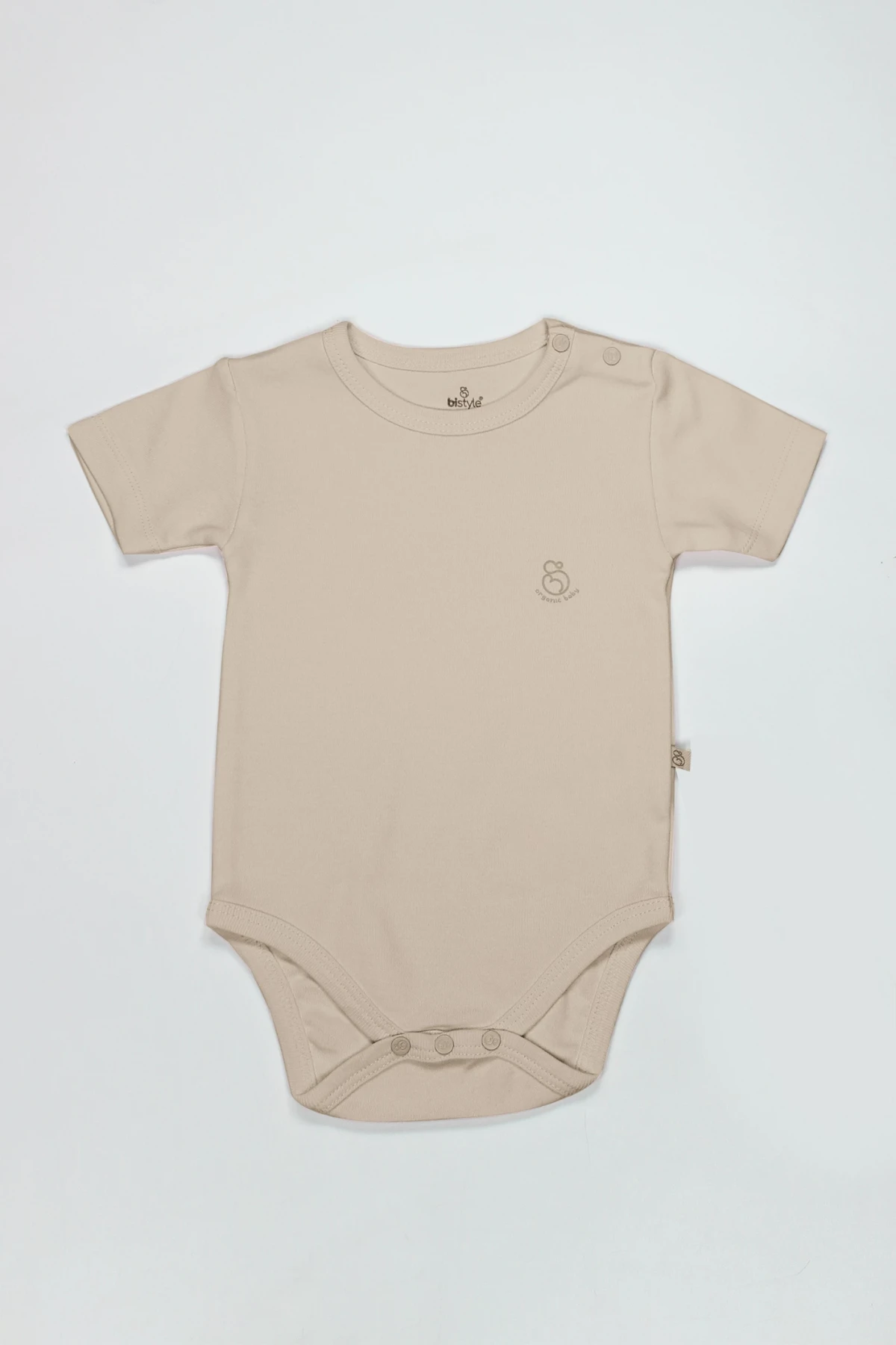 Bistyle Organik Natural Basic Style Yarım Kol Body Bs17103 Bej