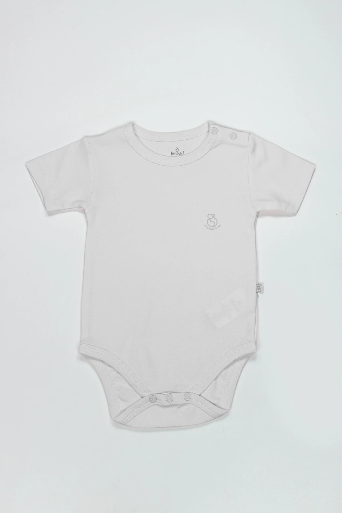 Bistyle Organik Natural Basic Style Yarım Kol Body Bs17103 Beyaz