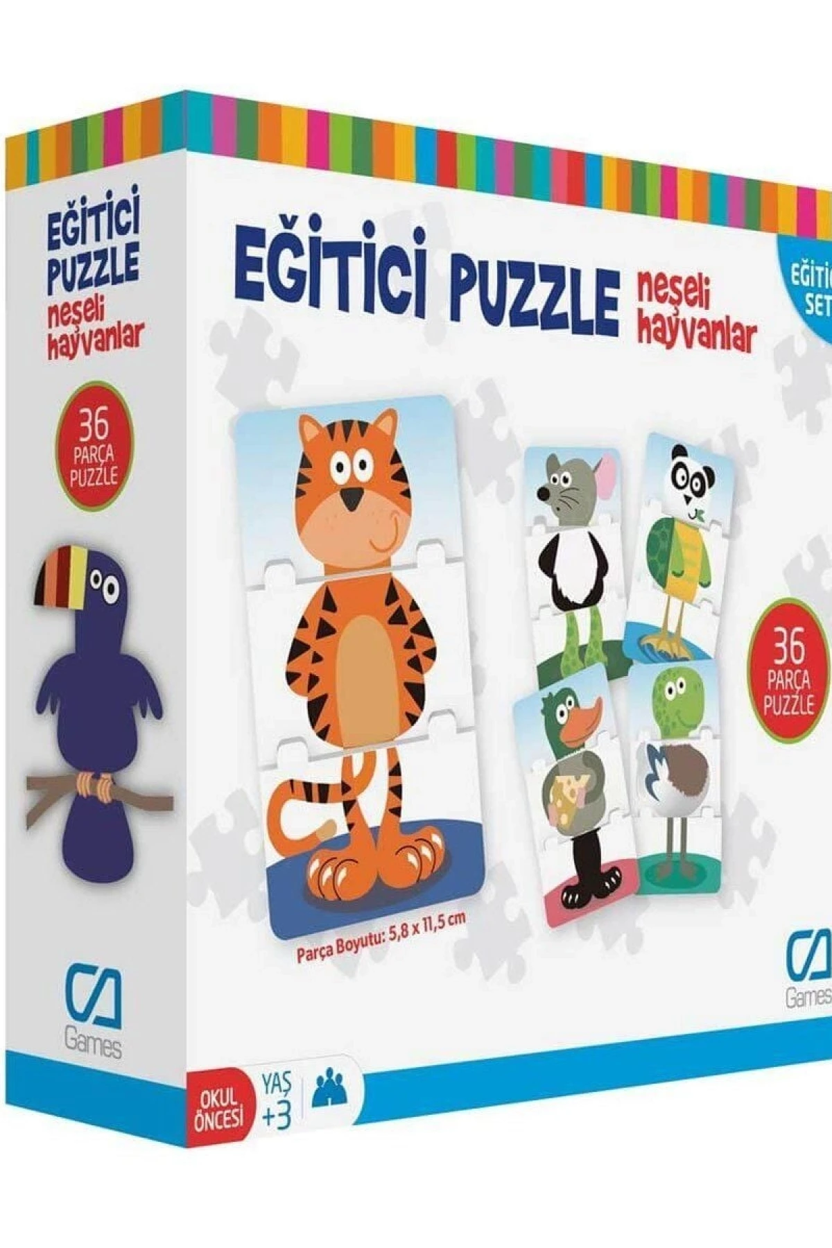 CA.5028 CA Games Eğitici Puzzle Neşeli Hayvanlar