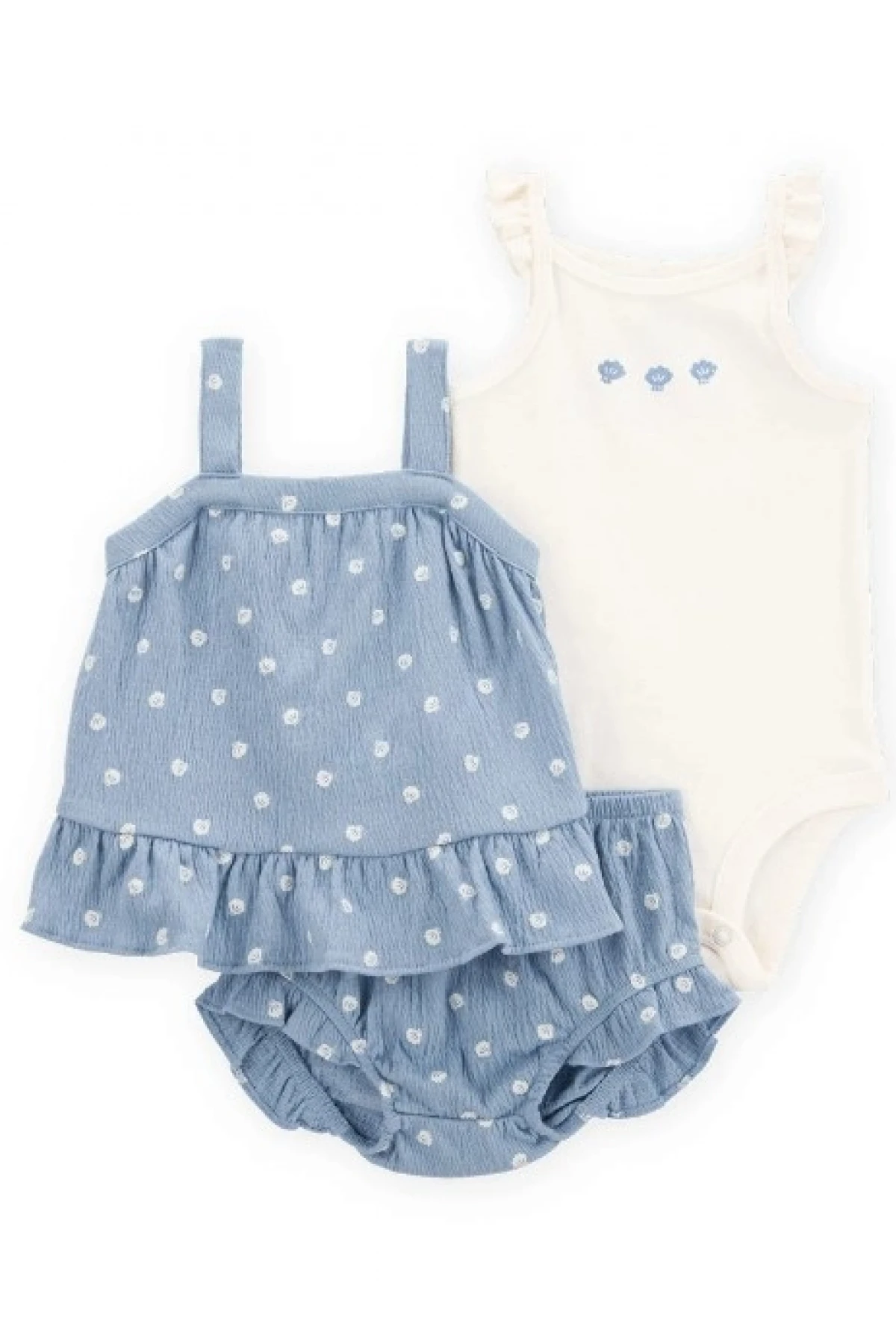 Carters Kız Bebek Alt Üst Set 1s529110 Mavi