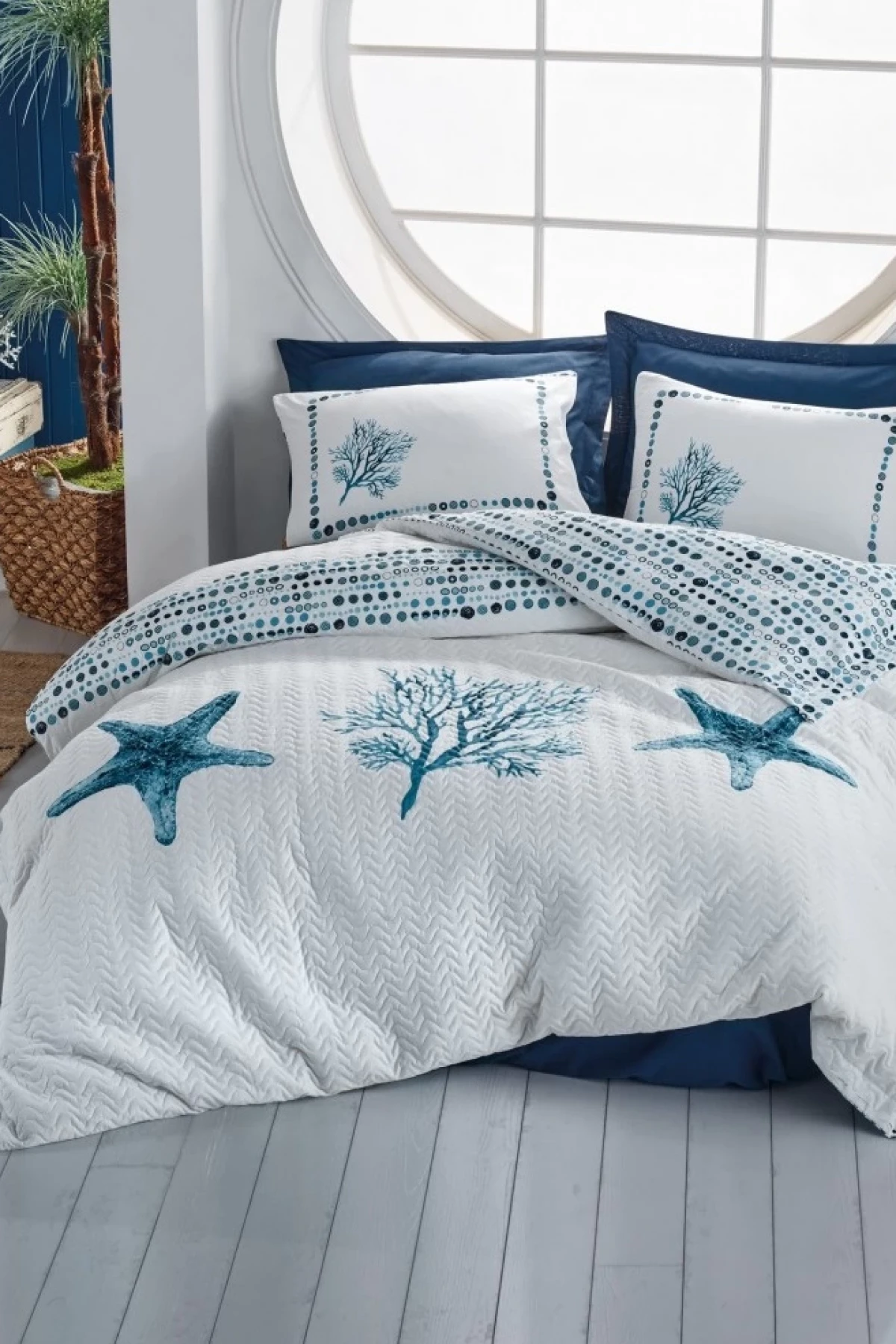 Cotton Box Maritime Complete Set Tek Kişilik Star Lacivert
