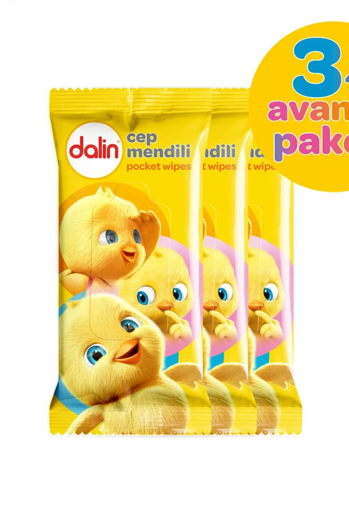 Dalin Klasik Islak Cep Mendil 3x15 Adet