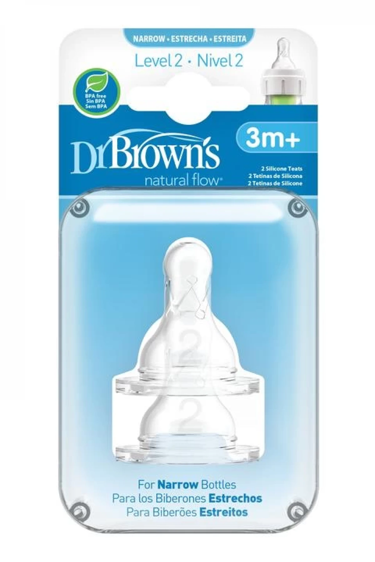 Dr.browns Dar Ağız 2.evre 2li Silikon Biberon Emziği