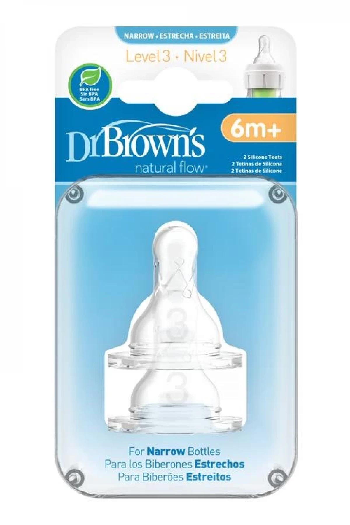 Dr.browns Dar Ağız 3.evre 2li Silikon Biberon Emziği