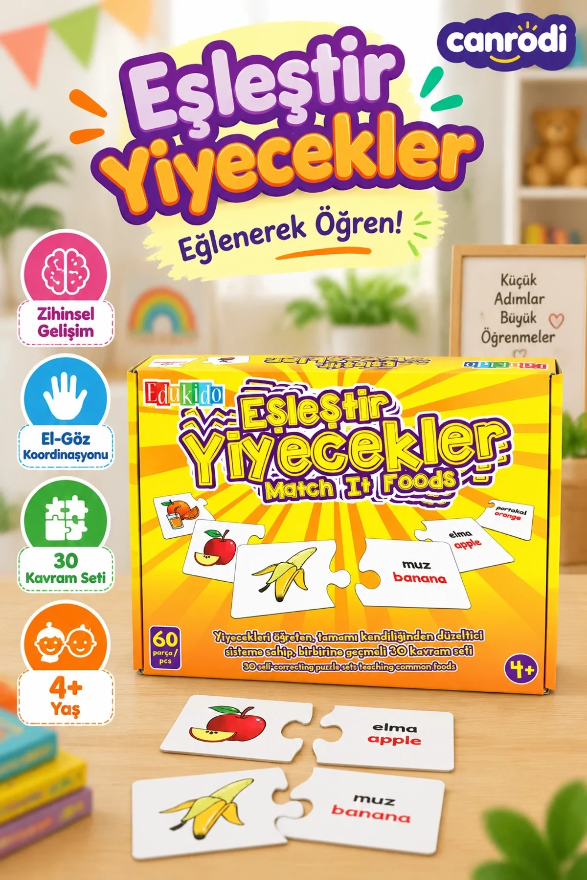 EDU-1002 Eşleştir Yiyecekler -canrodi