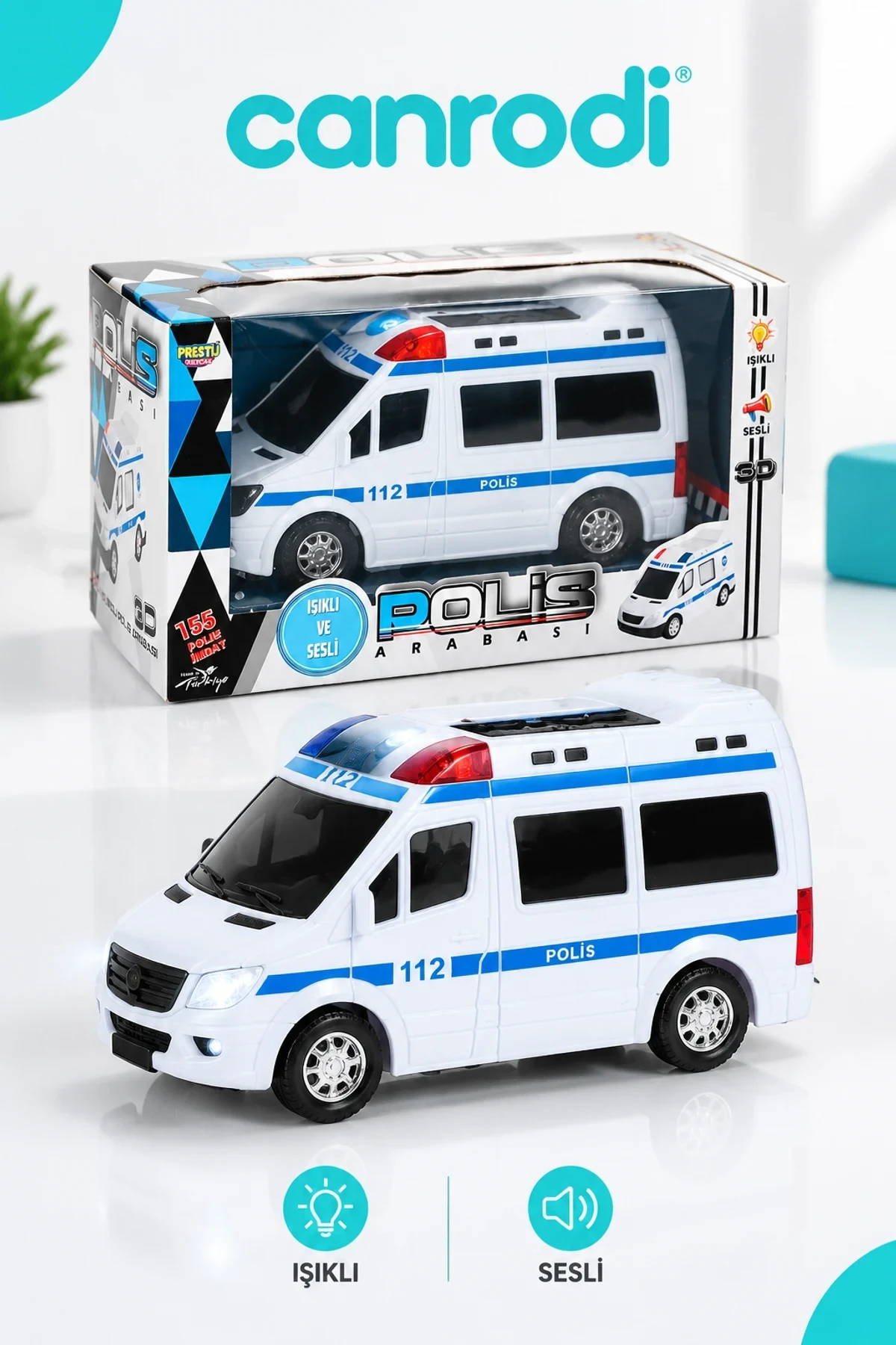 FAB 155 Sesli ve Işıklı Polis İmdat -Prestij