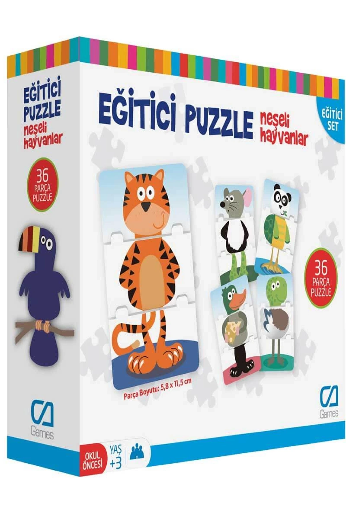Games Eğitici Puzzle Neşeli Hayvanlar 36 Parça 5028