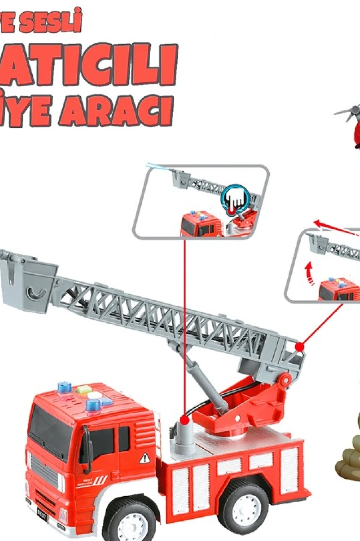 Gokidy Işıklı Ve Sesli Su Atıcı İtfaiye Aracı