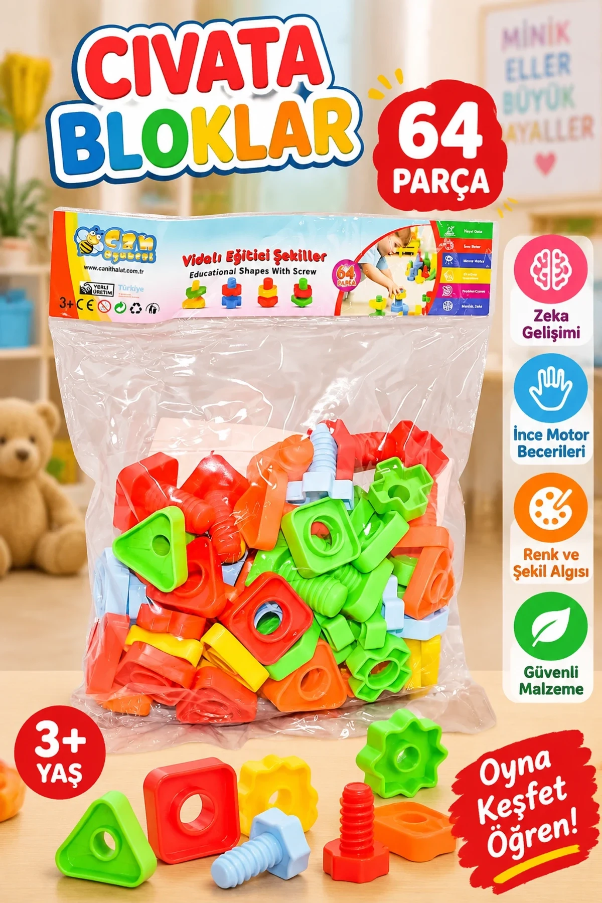 HC1026 Cıvata Bloklar 64 Parça