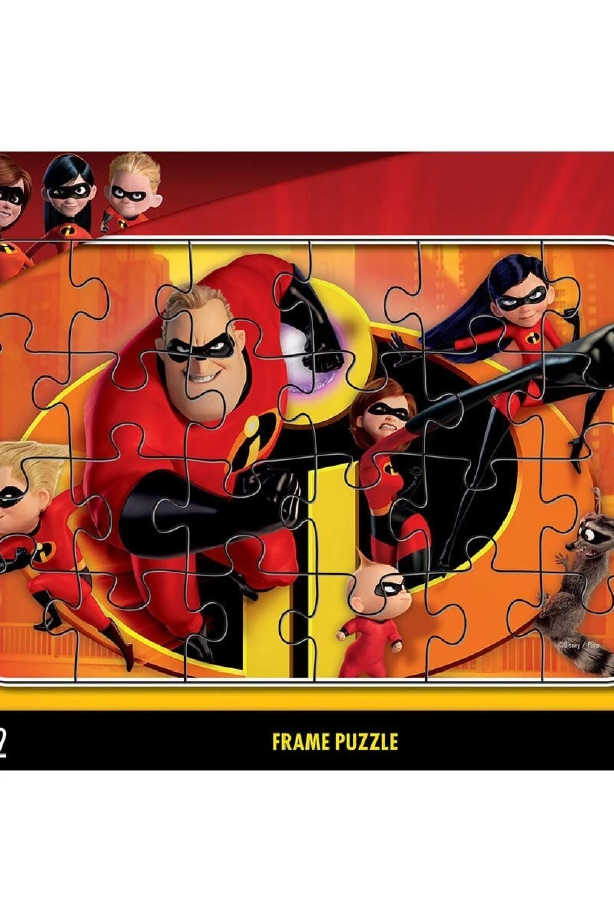INC 704 Incredibles 2 Frame Puzzle 24 Parça