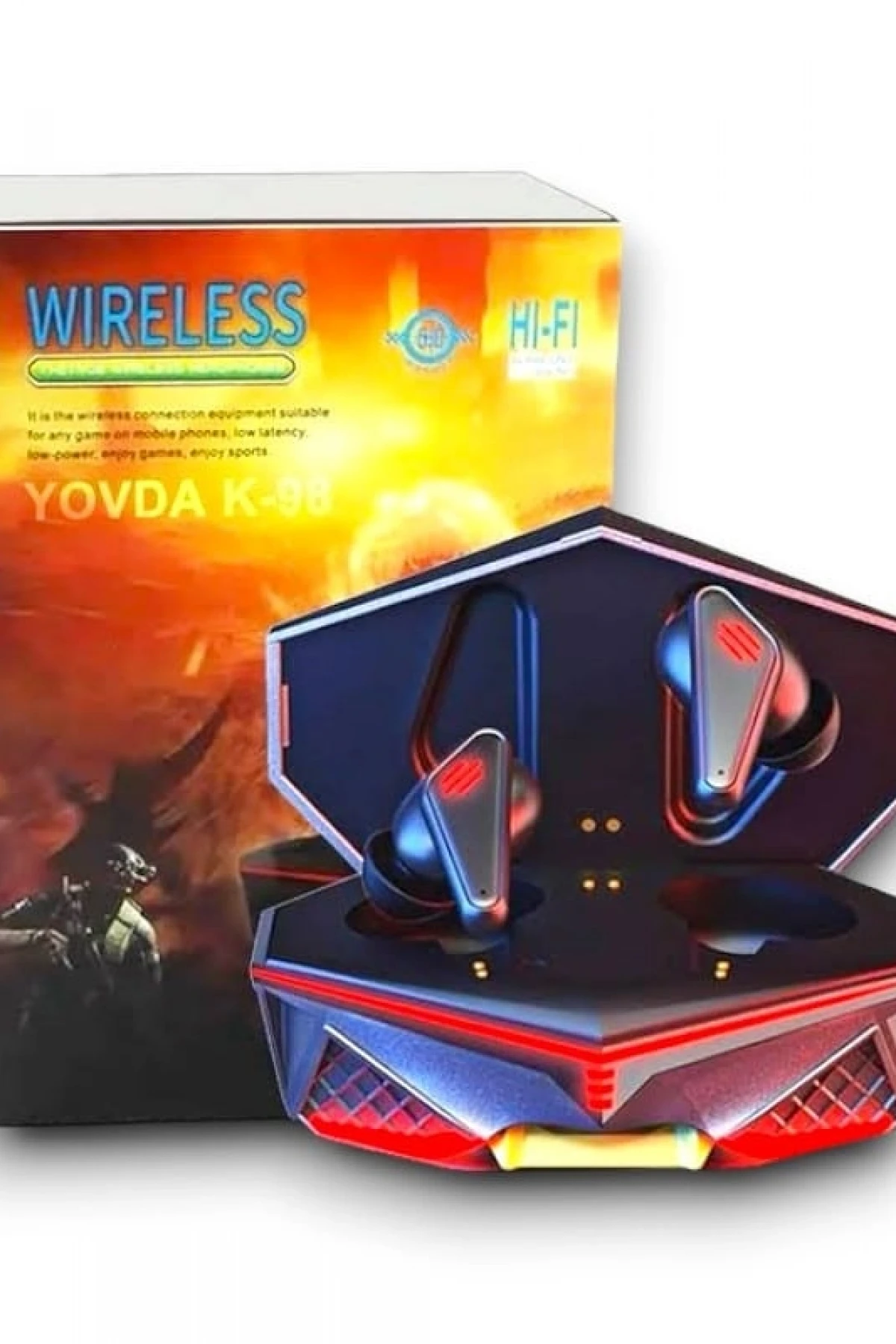 K98 Bluetooth Oyuncu Kulaklığı – 45 ms Düşük Gecikme, 3D Ses ve LED Aydınlatma